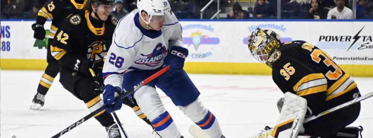 Bruins 5, Islanders 4 | Bridgeport Islanders, The Bridgeport Islanders (8-17-2-0), the American Hockey League affiliate of the New York